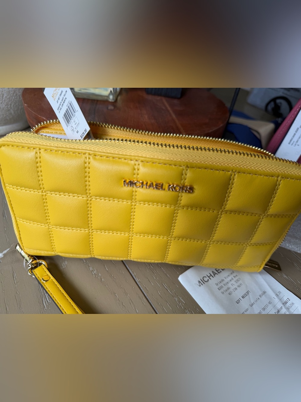 Michael Kors Sunlit Yellow Quilted Wallet - NWT
